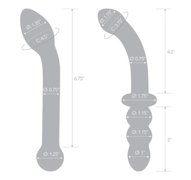 Zestaw szklanych dildo - Glas G-Spot Pleasure Set